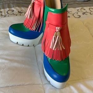 Azalea Wang platform multi color boots